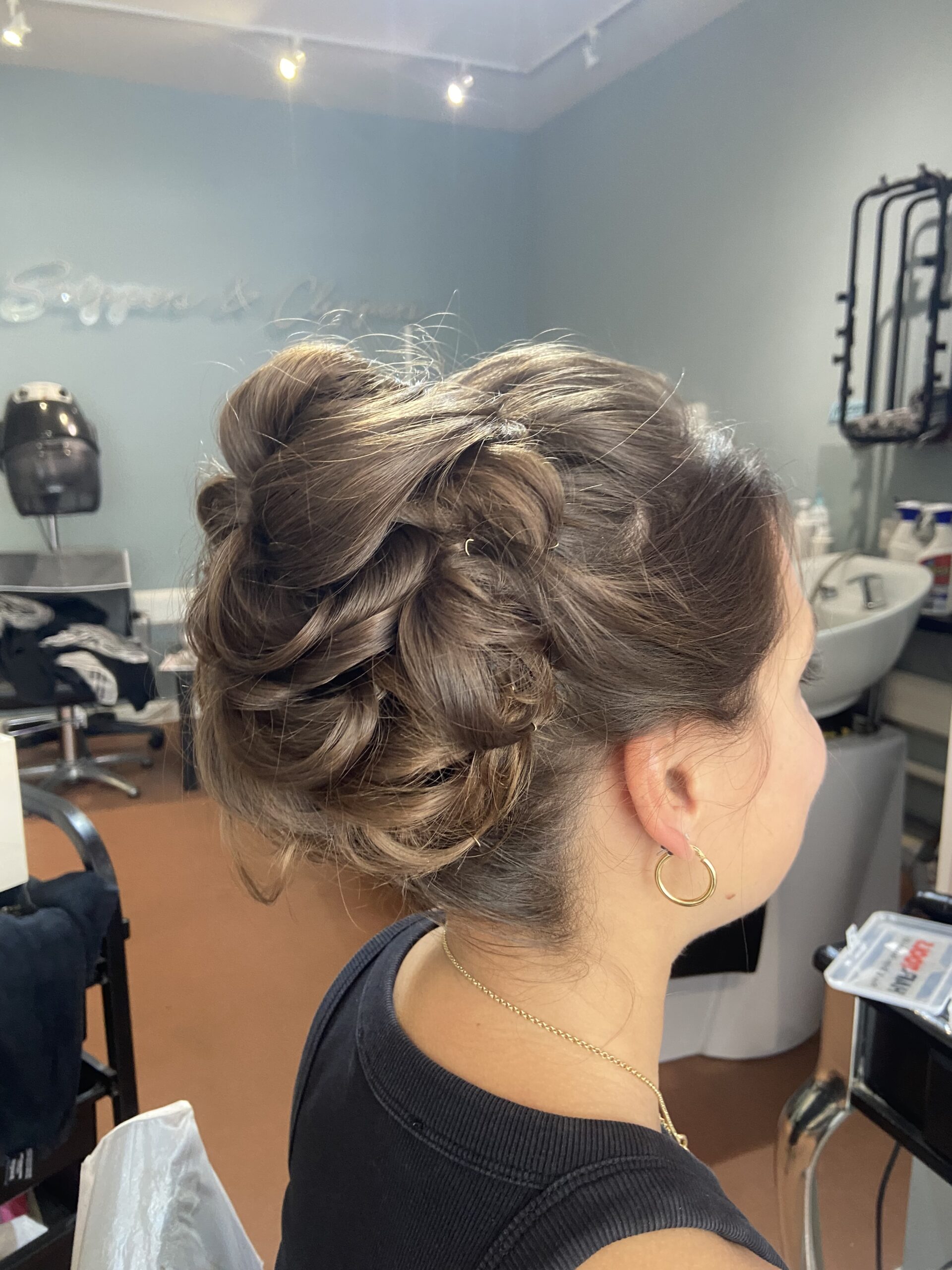 Modern girls’s haircut styled by Snippers and Clippers team