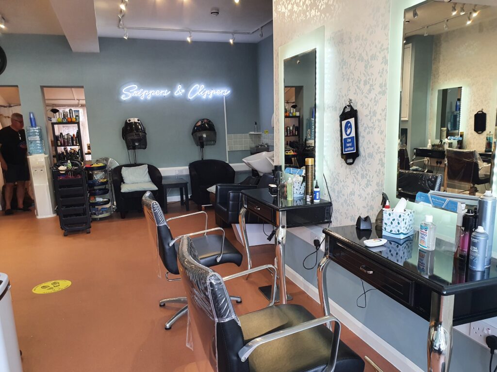Bright and welcoming salon space at Snippers and Clippers